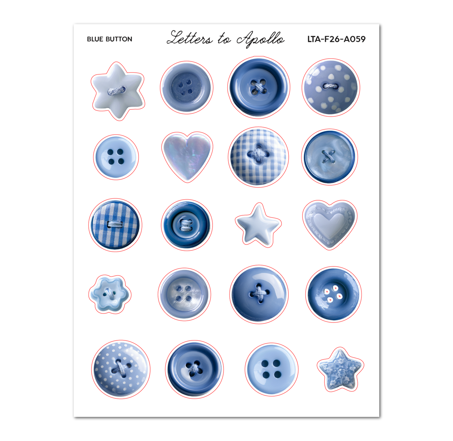 BLUE BUTTONS- THRIFTY TUESDAY