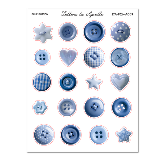BLUE BUTTONS- THRIFTY TUESDAY
