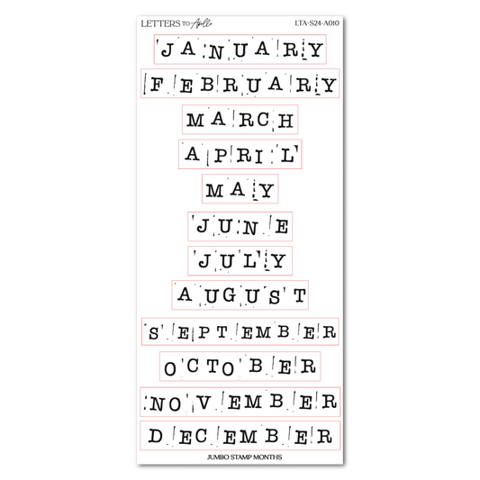 JUMBO STAMP MONTHS