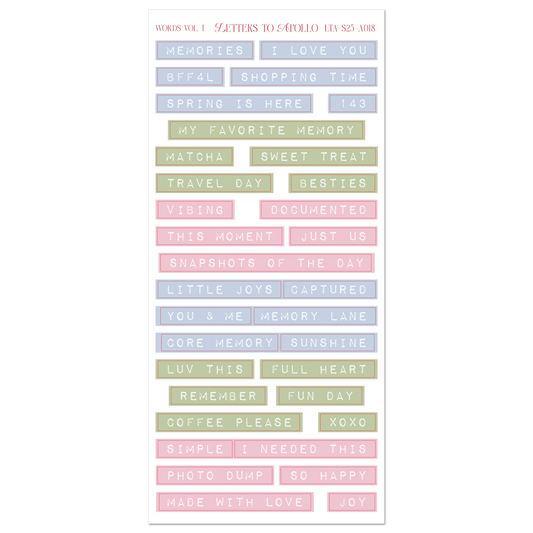 WORDS VOL. 1