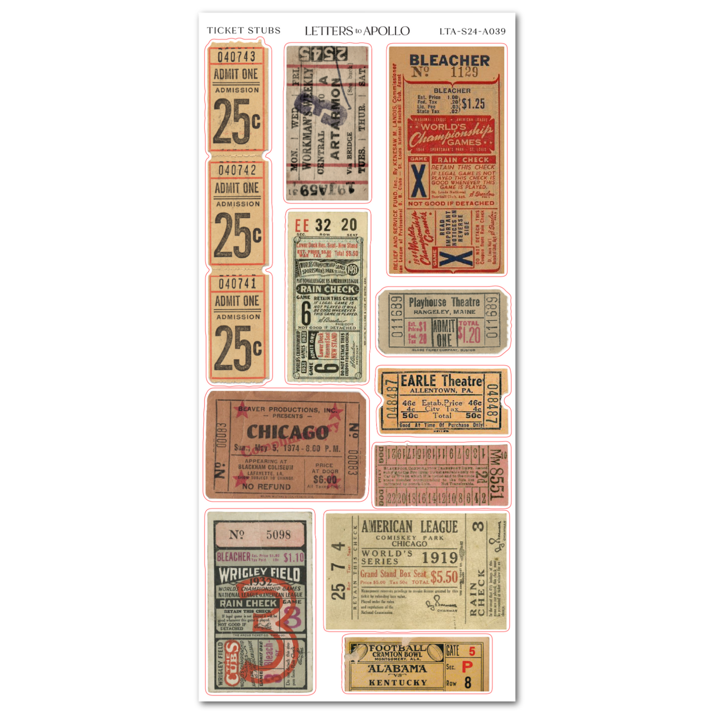 TICKET STUBS 3