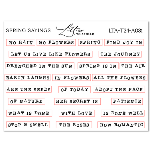 $2 SPRING SAYINGS